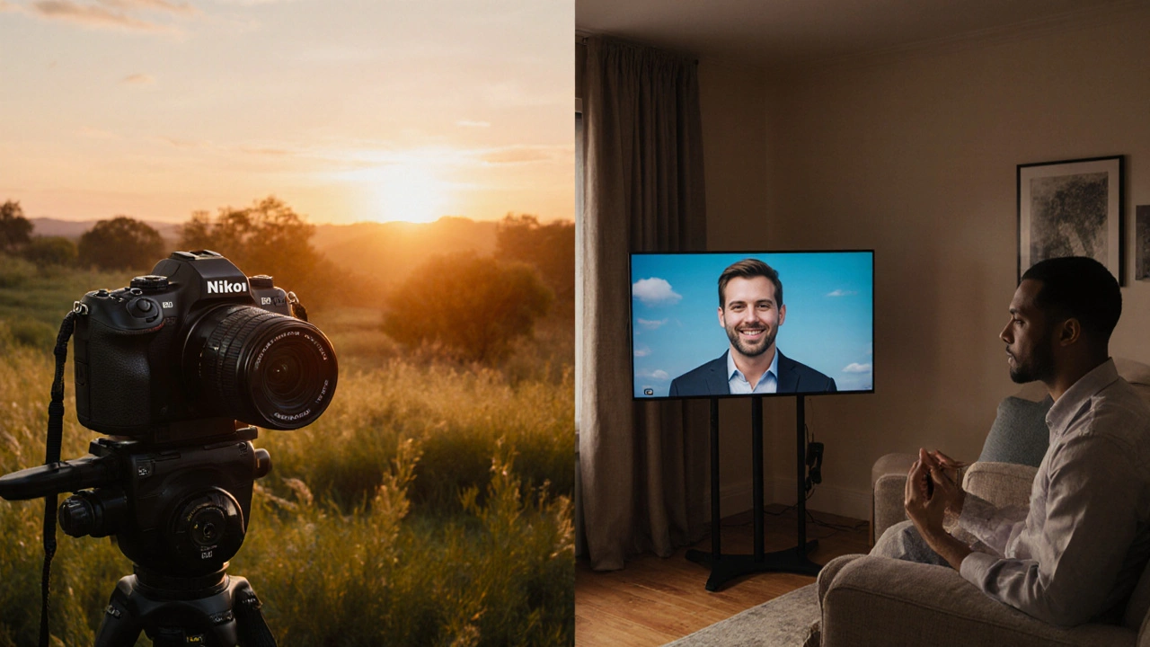 Vergleich von Nikon Z8 im Freien und Canon R5 im Studio mit unterschiedlichem Licht.