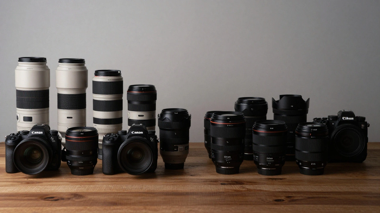 Vergleich der Objektiv-Ökosysteme: zahlreiche Canon RF-Objektive vs. weniger Nikon Z-Objektive.